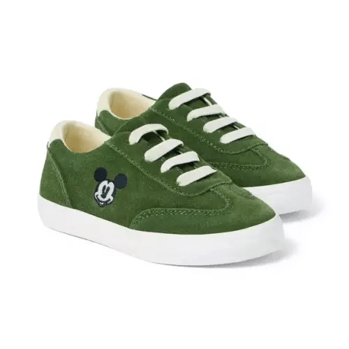 SIZE 6 or 7 - Ivy Green Disney Mickey Mouse Suede Sneaker by Janie and Jack