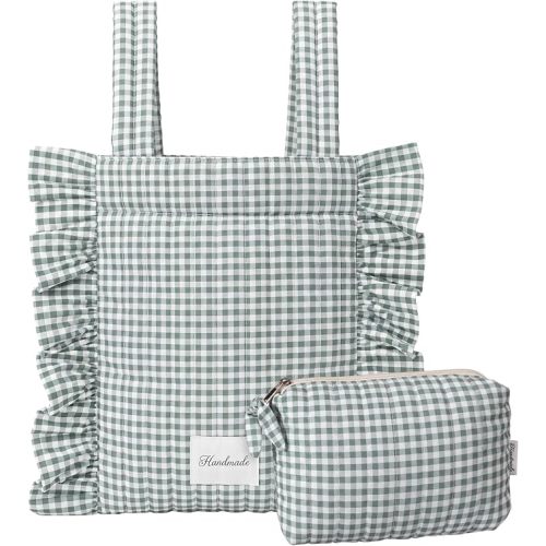Abbylike Plaid Stroller Bag with Detachable Handle Drawstring Pocket Includes Mini Pouch Universal for Strollers