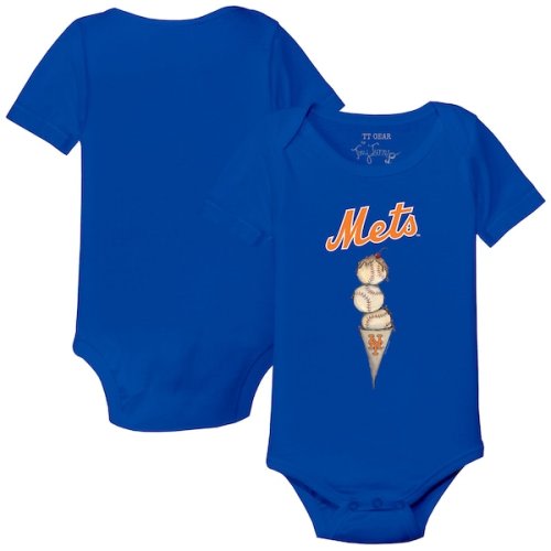 New York Mets Tiny Turnip Infant Triple Scoop Bodysuit - Royal