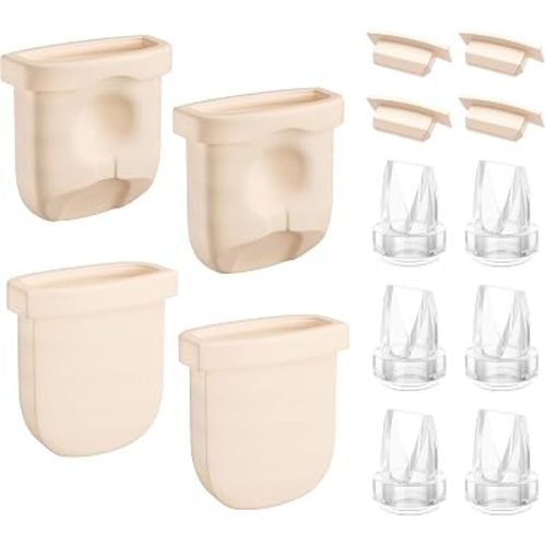 Replacement Parts for Eufy Breast Pump, Compatible with Eufy S1 Pro, S1, E20, E10, Includes 6PCS Duckbill Valves & 4PCS Diaphragms & 4PCS Spout Caps
