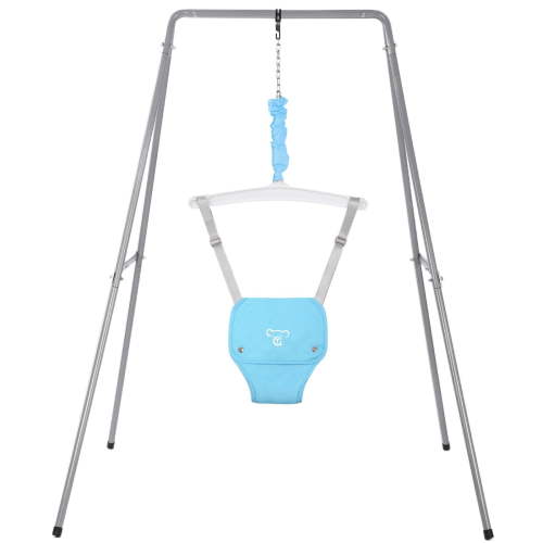 G TALECO GEAR Baby Jumper with Stand, Freestanding Baby Bouncer, 6-24 Months, Blue