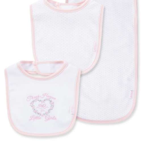 Thank Heaven For Little Girls Bib & Burp Set