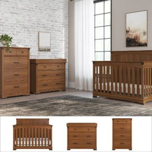 Child Craft Redmond Full Panel Crib, Changing Table Dresser & Chest 4 Piece Nursery Set