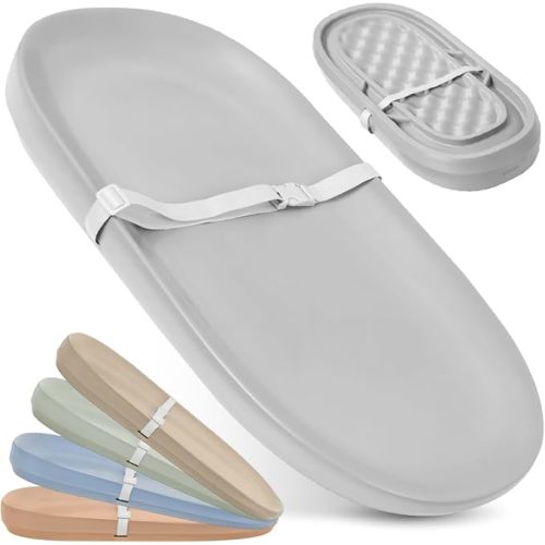 Waterproof Baby Changing Pad - Easy to Clean, Lightweight & Portable - Large Foam Cushion for Comfort - Jool Baby (Gray)
