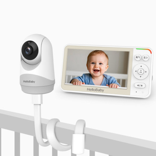 HelloBaby 5.0" IPS Non-WiFi Video Baby Monitor with Flex Mount