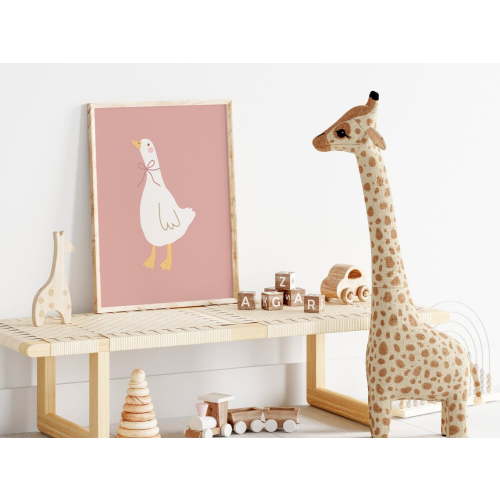 Goose Wall Art Print Whimsical Nursery Room Decor