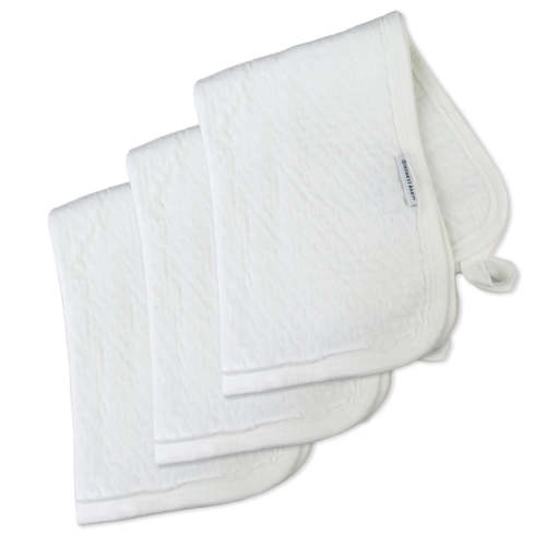 3-Pack Organic Cotton Matelasse Burp Cloths | Honest Baby Clothing