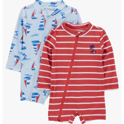 Simple Joys by Carter's Baby-Boys 2-Pack 1-Piece Zip Rashguards