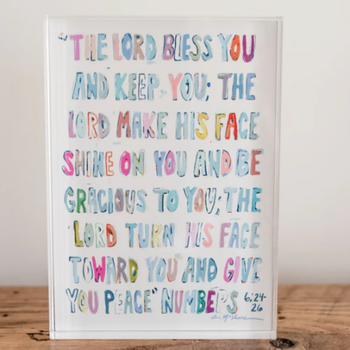 "Numbers" acrylic block