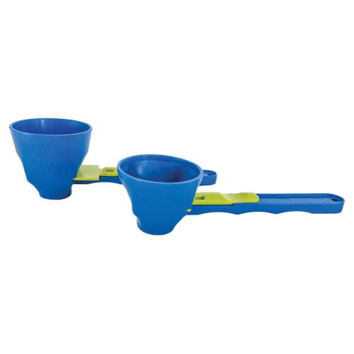 2Pcs The Original Measuring Scoop,Scoop Funnel,Water Bottle Funnel + Funnel No Spill Preparation Of Protein Powder,Workout & Sports Drinks,Baby formula & Kcup Refill Mess & Spill Free