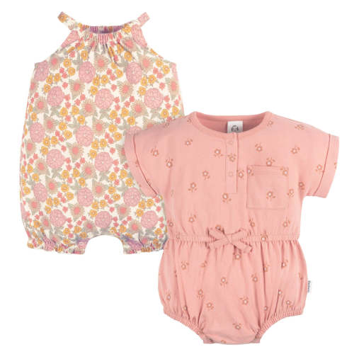 2-Pack Baby Girls Retro Floral Rompers – Gerber Childrenswear