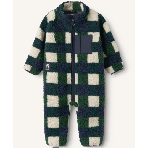 Liewood
Sherpa-Style Nolano Checkered Recycled Fiber Jacket | Navy blue