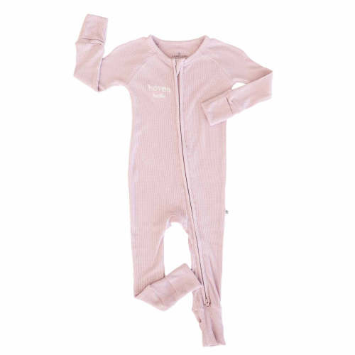 Personalized Bamboo Waffle Convertible Zip Rompers | In Bloom