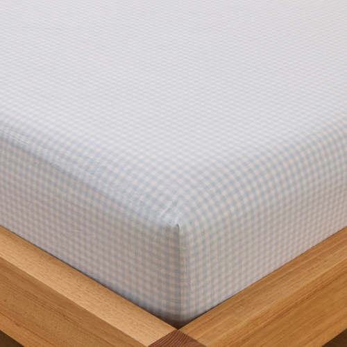 Leo Washed Cotton - Cassidy Gingham Bassinet Fitted Sheet