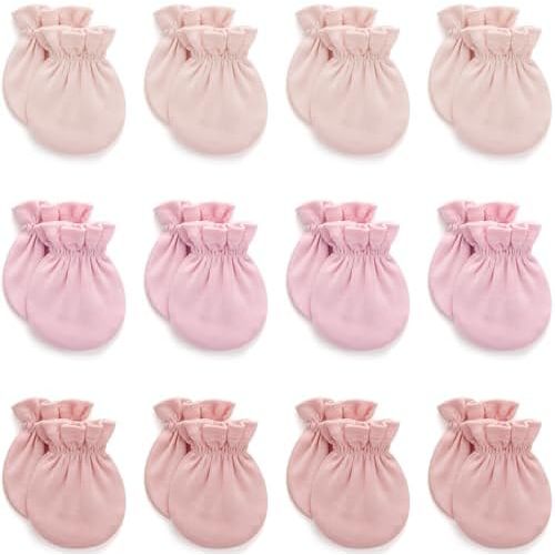 Pro Goleem Newborn Baby Mittens 100% Cotton No Scratch Soft Breathable Gloves for Boys&Girls 0-6 Months Baby Essentials