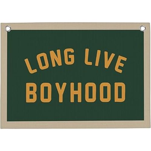 Long Live Boyhood Boys Room Playroom Wall Decor Vintage Sports Decor for Nursery Playroom Kids Bedroom Dorm Toddler Decorations 22x28 Inch