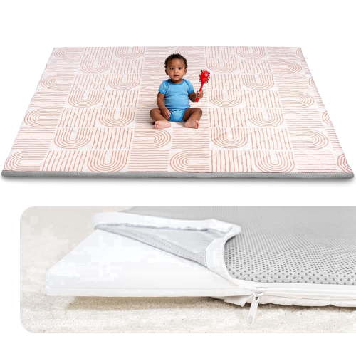 Zenkitch Baby Play Mat,Removable Washable Cover, 71" × 59", Soft and Non-Slip for Infants and Toddlers, Suitable for Playpen and Floors
