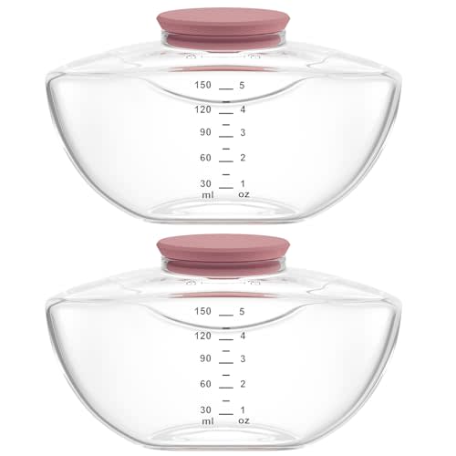 2 Pack Breastmilk Pump Storage Bottles Compatible with Momcozy Upgraded M9, Breast Milk Container, Breastfeeding Essentials, Not Original Mom Cozy Parts