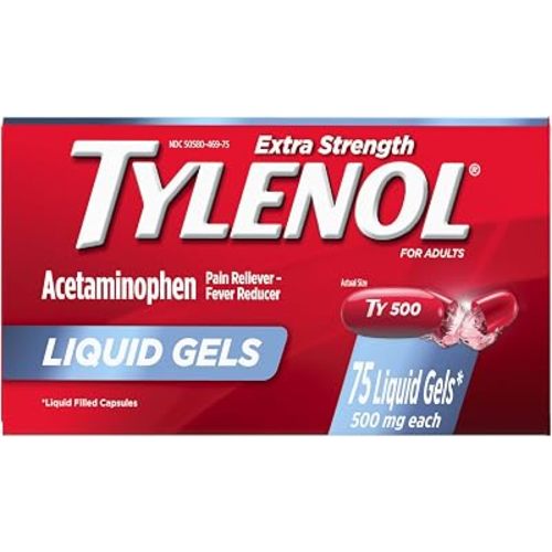 Tylenol Extra Strength Liquid Gels, 500mg Acetaminophen, 75 Ct