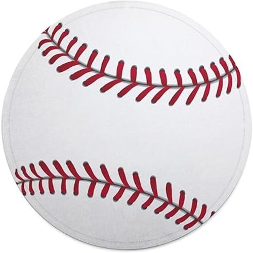 Round Fuzzy Throw Blankets Gifts for Baseball Lovers Players Super Soft Fleece Blankets Winter Warmer Gifts Birthday 60Inches