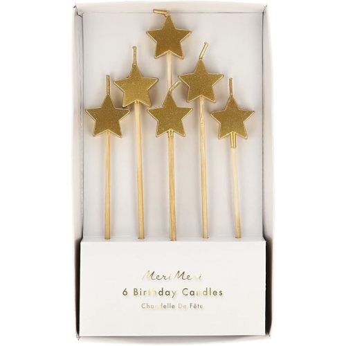 Meri Meri Star Birthday Candles for Cake (Pack of 6)