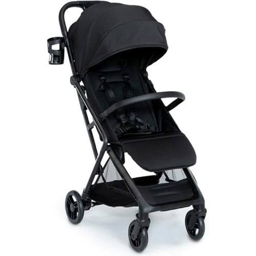 Delta Children Icon Ultra Compact Travel Stroller - Greenguard Gold Certified, Black