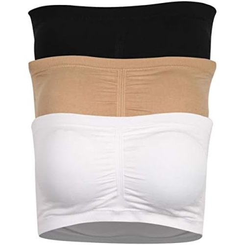 Women's Bandeau Bra, Strapless Bralette Seamless Bandeau Bra Tube Top Bras