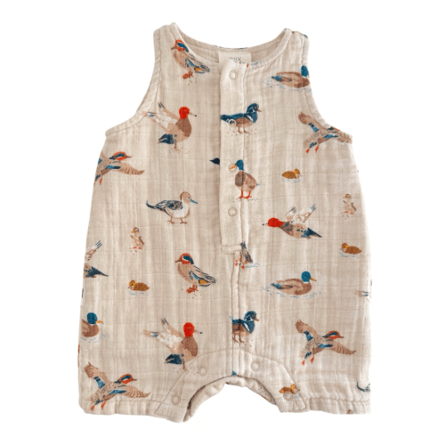 Ducks / Muslin Shortie Romper