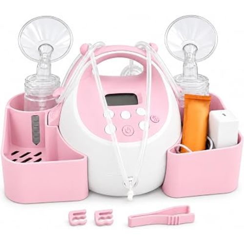 Breast Pump Caddy for Spectra S1/S2/Plus, with Tube Cap Puller&2 Hose Clamp