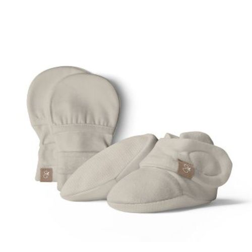 Goumi Stay On Baby Mitts & Boots Set - Birch 0-3M