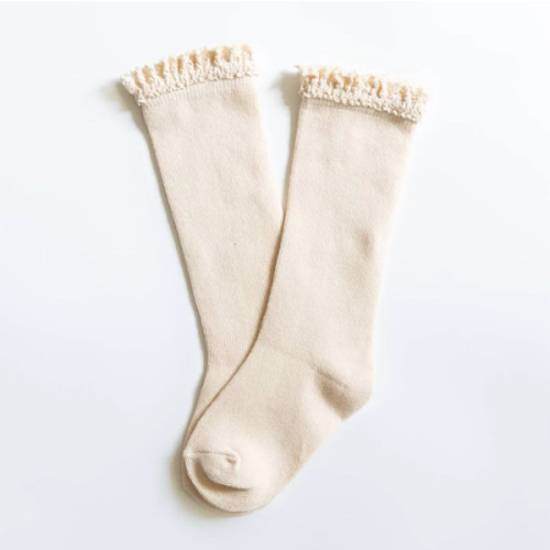 Lace Top Knee High Socks / 0-6M