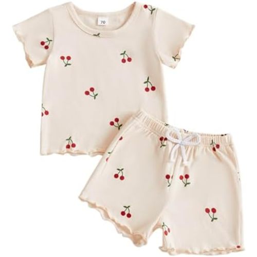 Toddler Baby Girl Summer Clothes Watermelon Print Short Sleeve Top Short Casual Outfit 3 6 12 18 Month 2T 3T 4T
