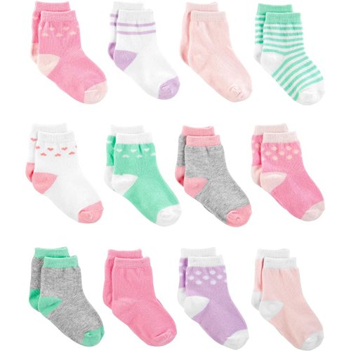 Simple Joys by Carter's Baby Girls' Socks, Pack of 12