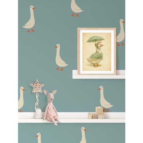 Silly Goose Wall Decals, Goose Stickers for Kids Room, Nursery Wall Decor, Farm Animal Wall Stickers, Playroom Decor