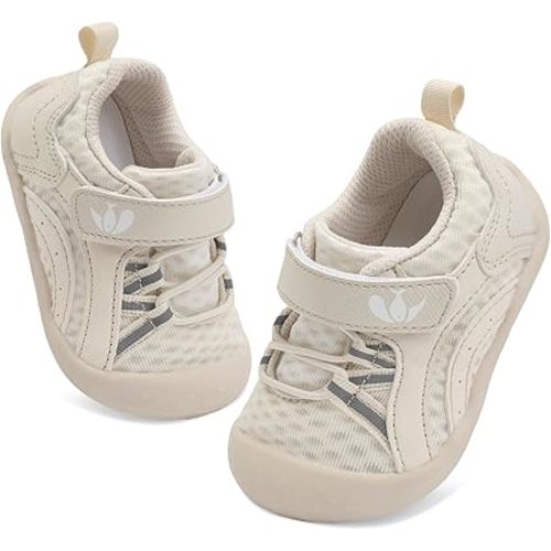 FEETCITY Wide Baby Shoes Boys Girls Baby Barefoot Shoes Breathable Infant Walking Shoe Crib Sock Shoe Toddler Sneakers Flexible