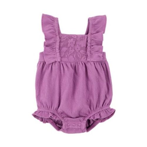 Baby Girls Flutter Sleeve One Piece Romper