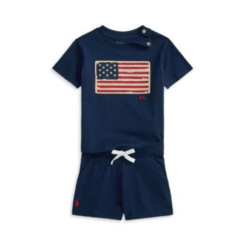 Boys' Flag Cotton Jersey Tee & Shorts Set - Baby