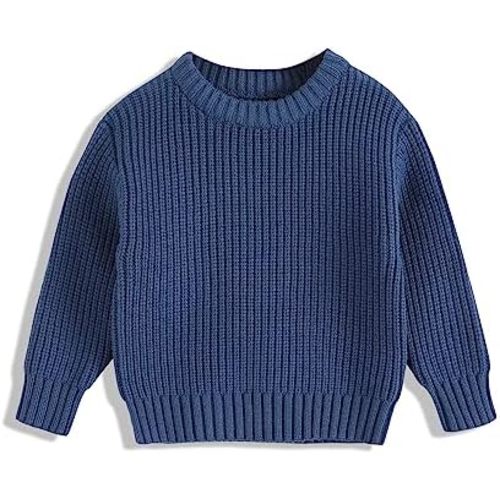 YOUNGER STAR Toddler Baby Girls Boys Knit Sweater Pullover Long Sleeve Sweatshirt Fall Winter Clothes