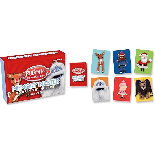 Aquarius Rudolph Memory Master Card Game - Fun Family Christmas Party Game for Kids, Teens & Adults - Entertaining Game Night Gift - Officially Licensed Merchandise