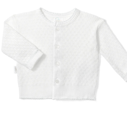 9M PatyKnit™ Cardigan Sweater in White - PatyInc