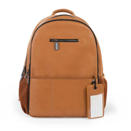 Vegan Leather Diaper Backpack - Leatherlook Brown