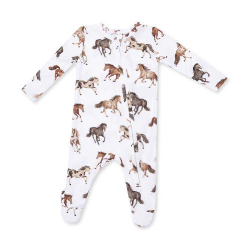Wild Horses - 2 Way Zipper Footie – Angel Dear