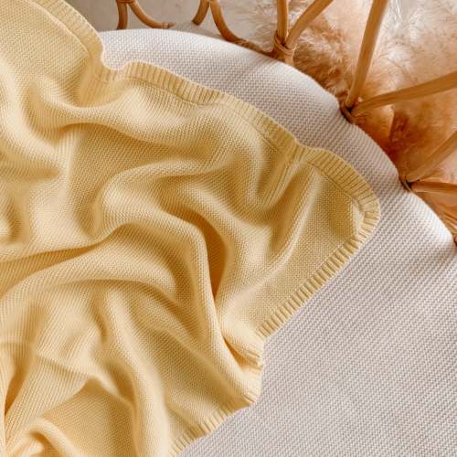 Heirloom Knit Blanket - Lemon