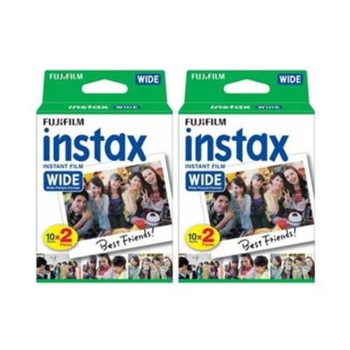Fujifilm Instax Wide Film for Fuji Instax Wide Camera and Printer 2 Pack 40 Sheet