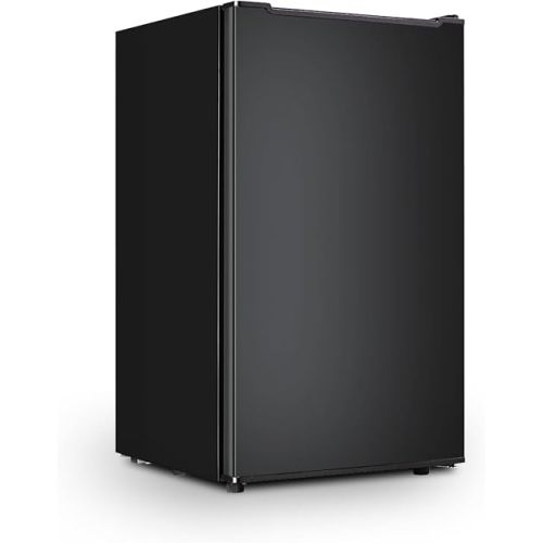 3.0 Cu.Ft Upright Freezer, Mini Freezer with 3 Adjustable Thermostat, Single Door Compact Freezer with Reversible Door for Kitchen Apartment Office, Black