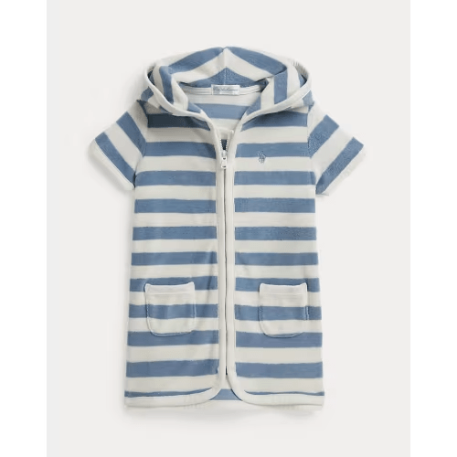 Striped Terry Hooded Cover-Up