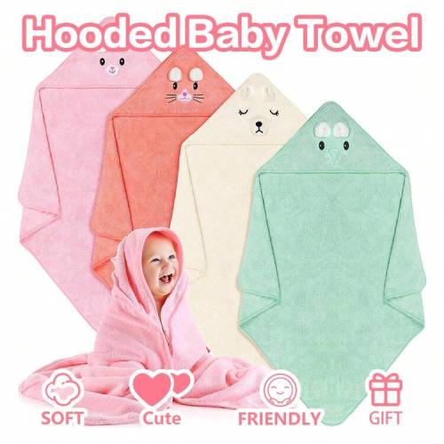 10 Styles Hooded Baby Towels For Newborn Baby Bath Towel With Hood For Babies, Infant, Toddler And Kids, Large 31.5x31.5Inch, Soft And Absorbent Newborn Essential | SHEIN USA