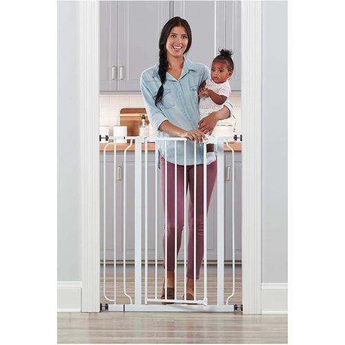 Regalo Safety 36" Extra Tall Baby Gate for Doorways & Bottom of Stairs, Pressure Mounted Walk Through Gate for Babies, Toddlers & Pets, Tested & Safe for 30 Years, American Designed, American Owned