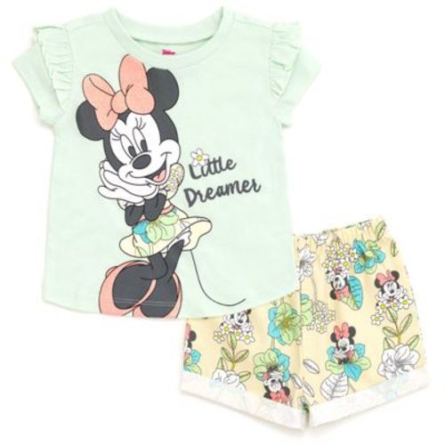 Mickey Mouse & Friends Minnie Mouse Infant Baby Girls T-Shirt and Shorts Outfit Set Little Dreamer 12 Months
