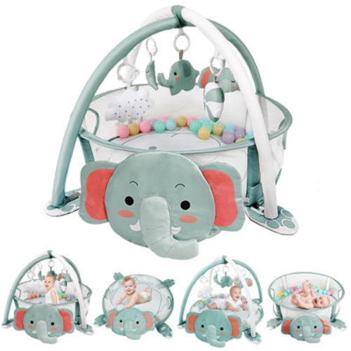 dearlomum Elephant Baby Play Mat Baby Gym,Ball Pit Including 30 with 5 Infant Learning Sensory Baby Toys & Reviews | Wayfair